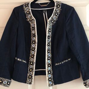 Twill embellished Jacket